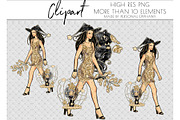 glam witch halloween clipart, beast, an Illustration by Personal Epiphany (Thumbnail 3 of 5)
