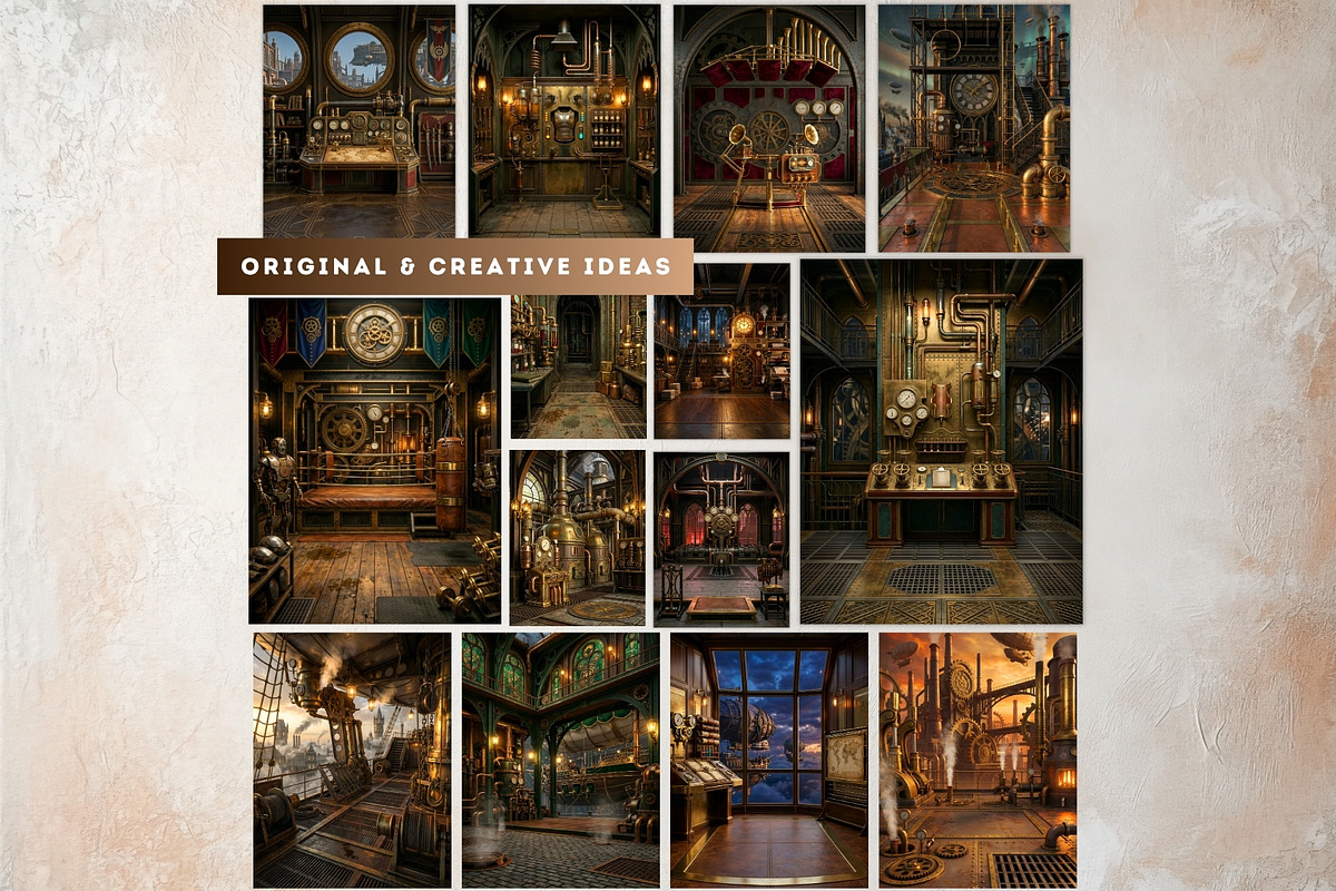 Brass Requiem Steampunk Backdrops V1, a Background Graphic by ThatsDesignArt (Photo 9 of 12)