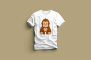 Cute Gorilla Standing Cartoon Vector, an Animal Illustration by Artstorystudio (Thumbnail 3 of 3)