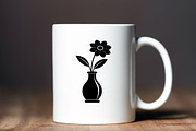 Flowers in Vase Silhouette SVG, an Object Illustration by newminddesign (Thumbnail 10 of 10)