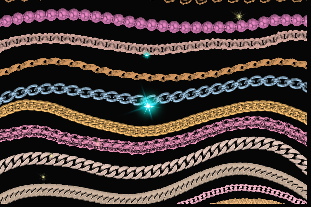 38! Chain, Necklace for PROCREATE X5, a Brush Add-On by Graphics Resources (Photo 6 of 8)