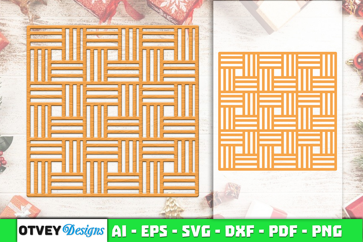 Rattan Laser Cut SVG, an Object Graphic by OTVEY DESIGN