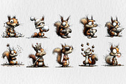 Funny Quirky Squirrel Clipart, an Animal Illustration by Rose Art (Thumbnail 3 of 6)
