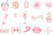 Girly Happy New Year Clipart, an Illustration by Designking (Thumbnail 2 of 5)