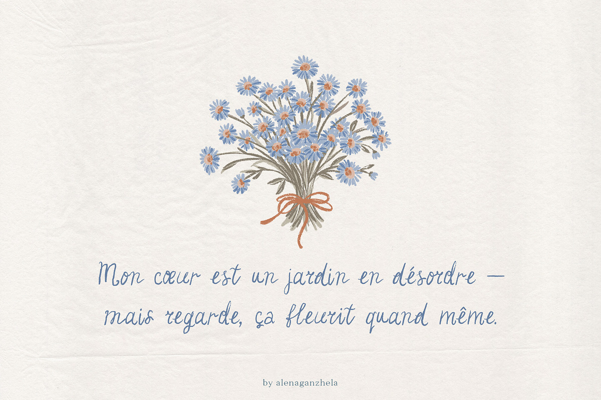 La Bohème whimsical handmade script, a Script Font by alenaganzhela (Photo 7 of 12)
