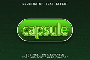 Capsul Text Effect Editable