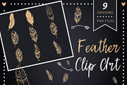 Feather Clip art - glitter clipart, a Graphic by ConfettiBears (Thumbnail 1 of 5)