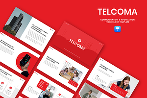 Telcoma - Communication Keynote, a Presentation Template by Biwarastudio