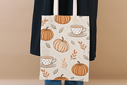 Vintage Pumpkin Coffee Digital Paper, a Pattern Graphic by FloridPrintables (Thumbnail 4 of 11)