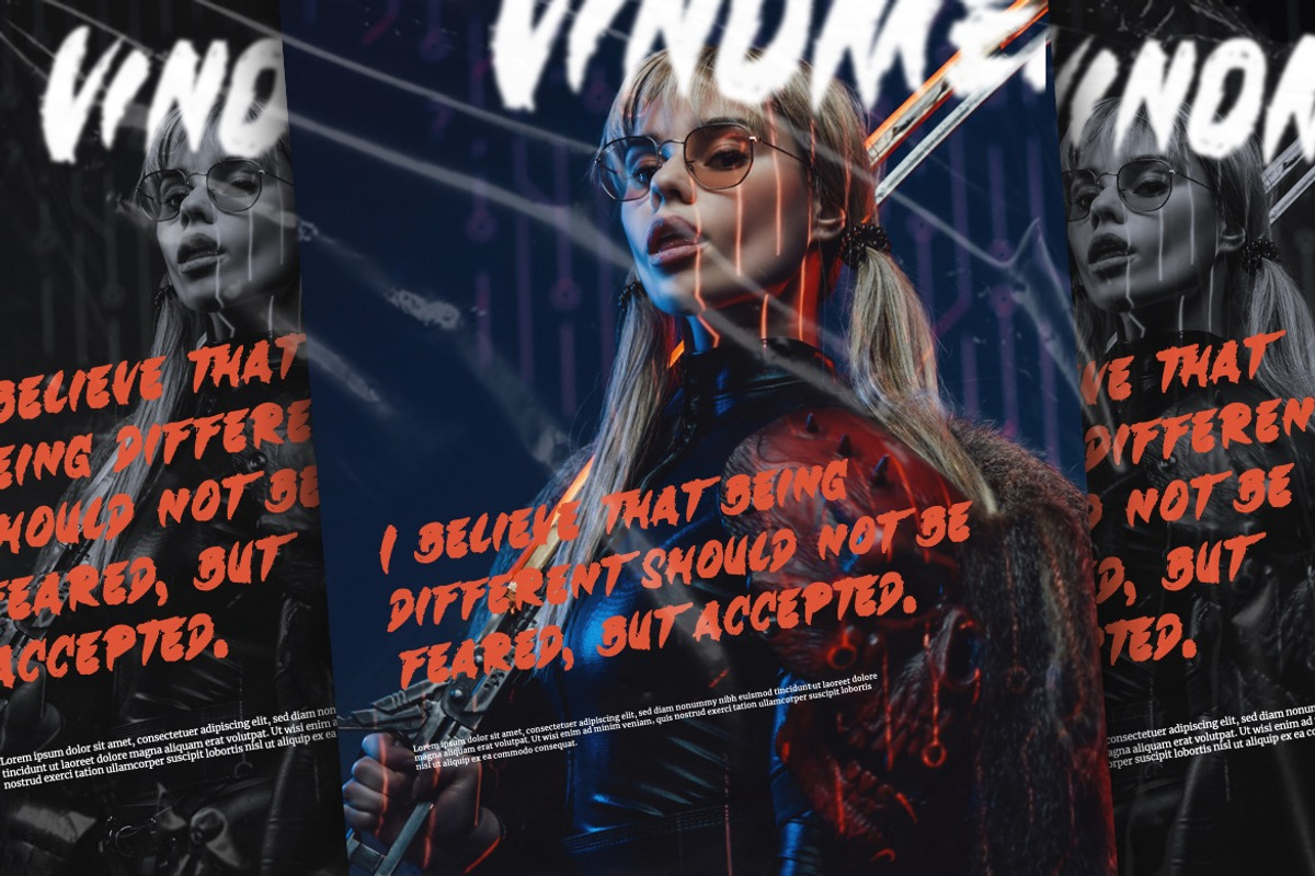 Vinomez - Graffiti Brush Font, a Font by Dhabee (Photo 9 of 15)