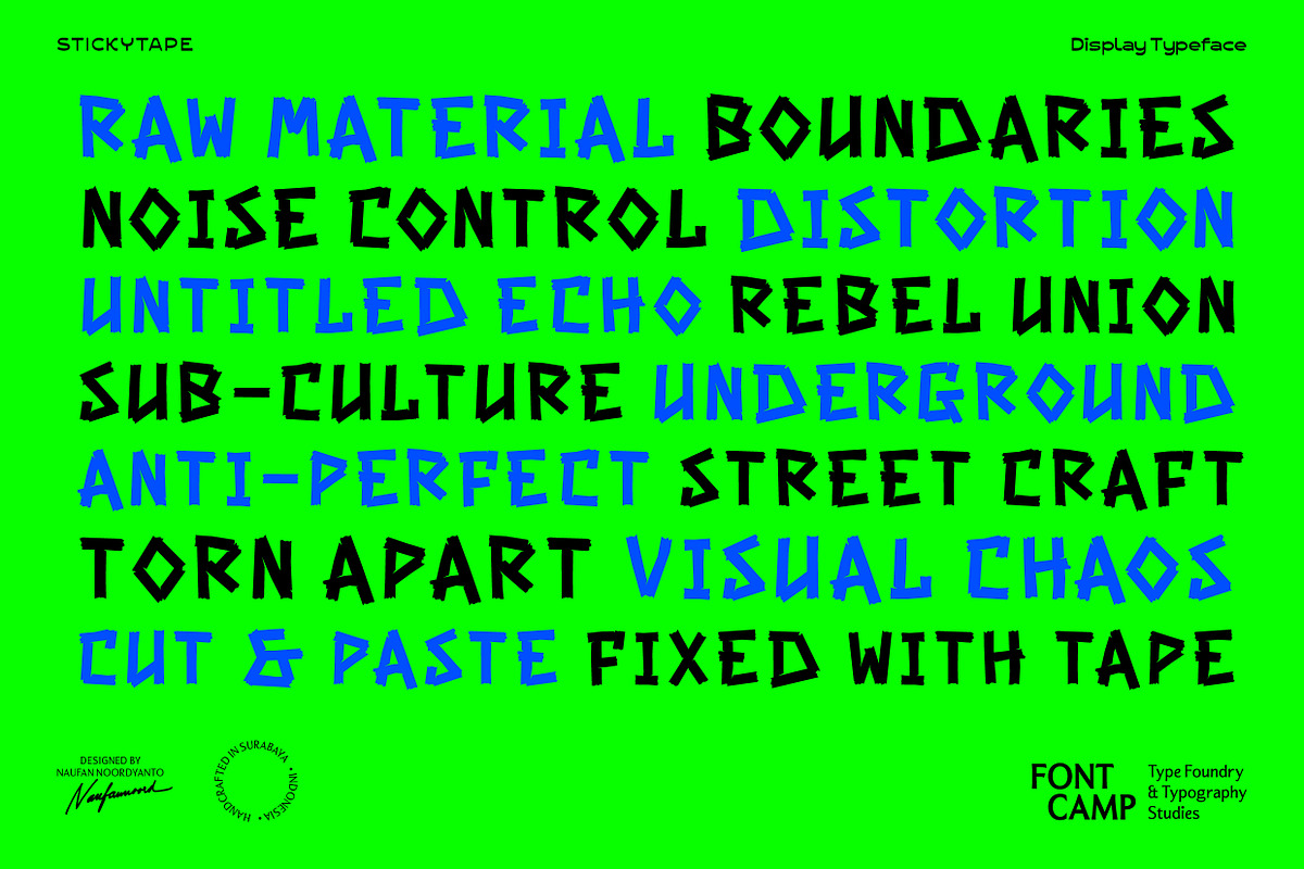 Stickytape Font, a Handwritten Font by Fontcamp Type Foundry (Photo 6 of 9)