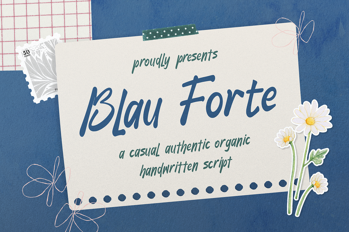 Blau Forte | Casual Handwritten, a Handwritten Font by gracetype_studio (Photo 1 of 12)