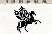 Stencil Winged Pegasus Horse, a Decorative Illustration by MARYCRAFTIRIA (Thumbnail 1 of 3)