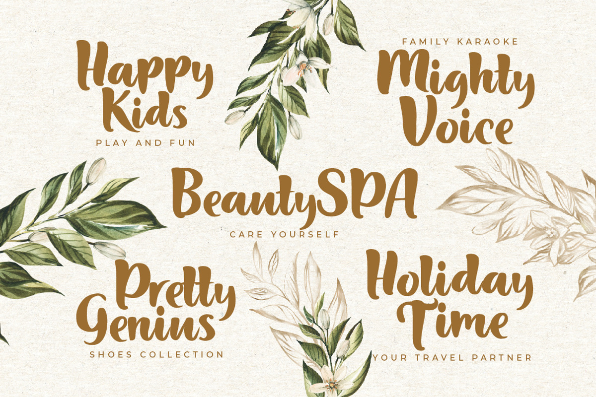 Hello Spring Brush Script, a Script Font by Debut Studio