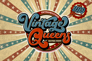 Vintage Queens - Retro Bold Script