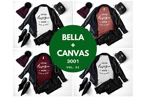 Fall TShirt Mockup Bella Canvas 3001