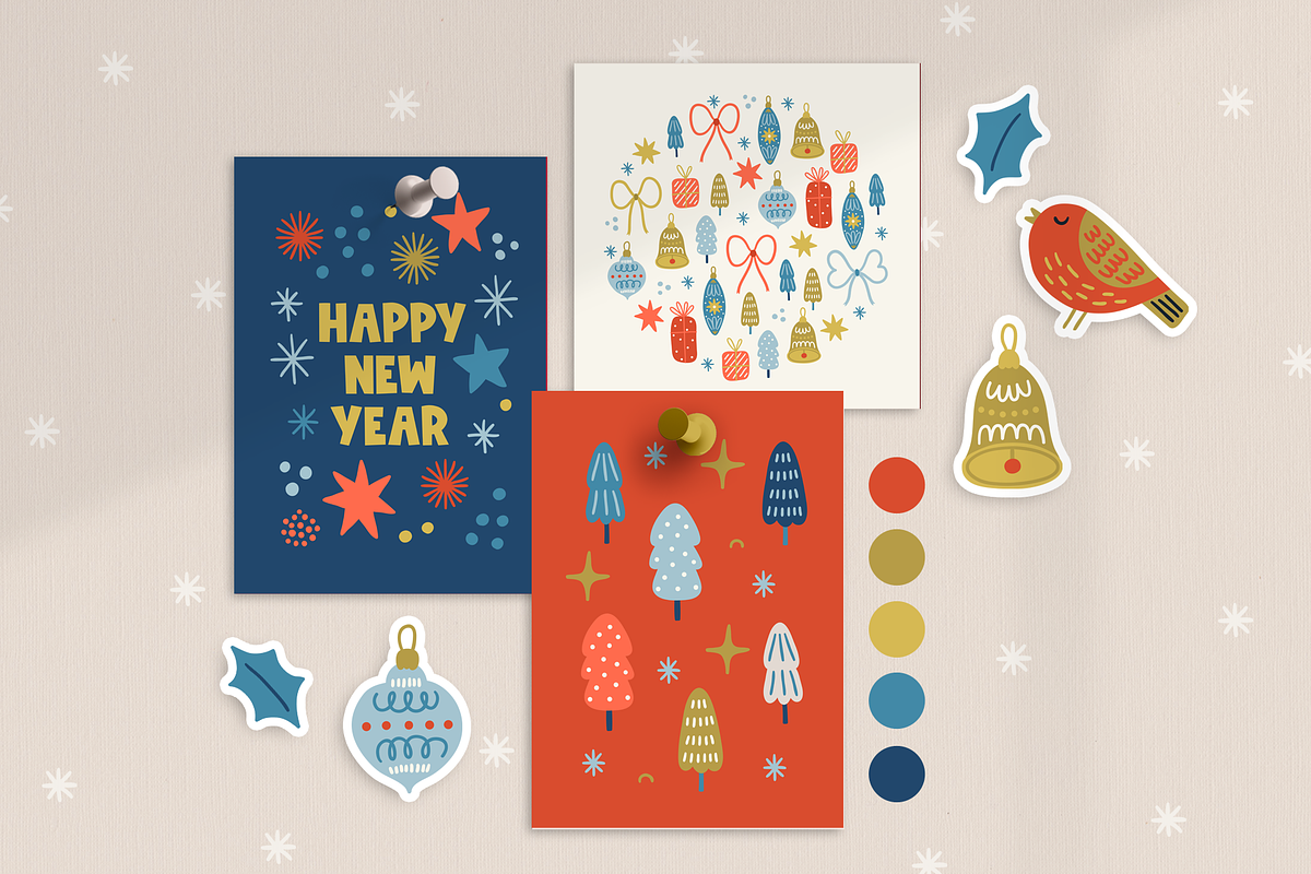 Snowy Christmas Kit, a Seasonal Illustration by miumiu (Photo 2 of 15)