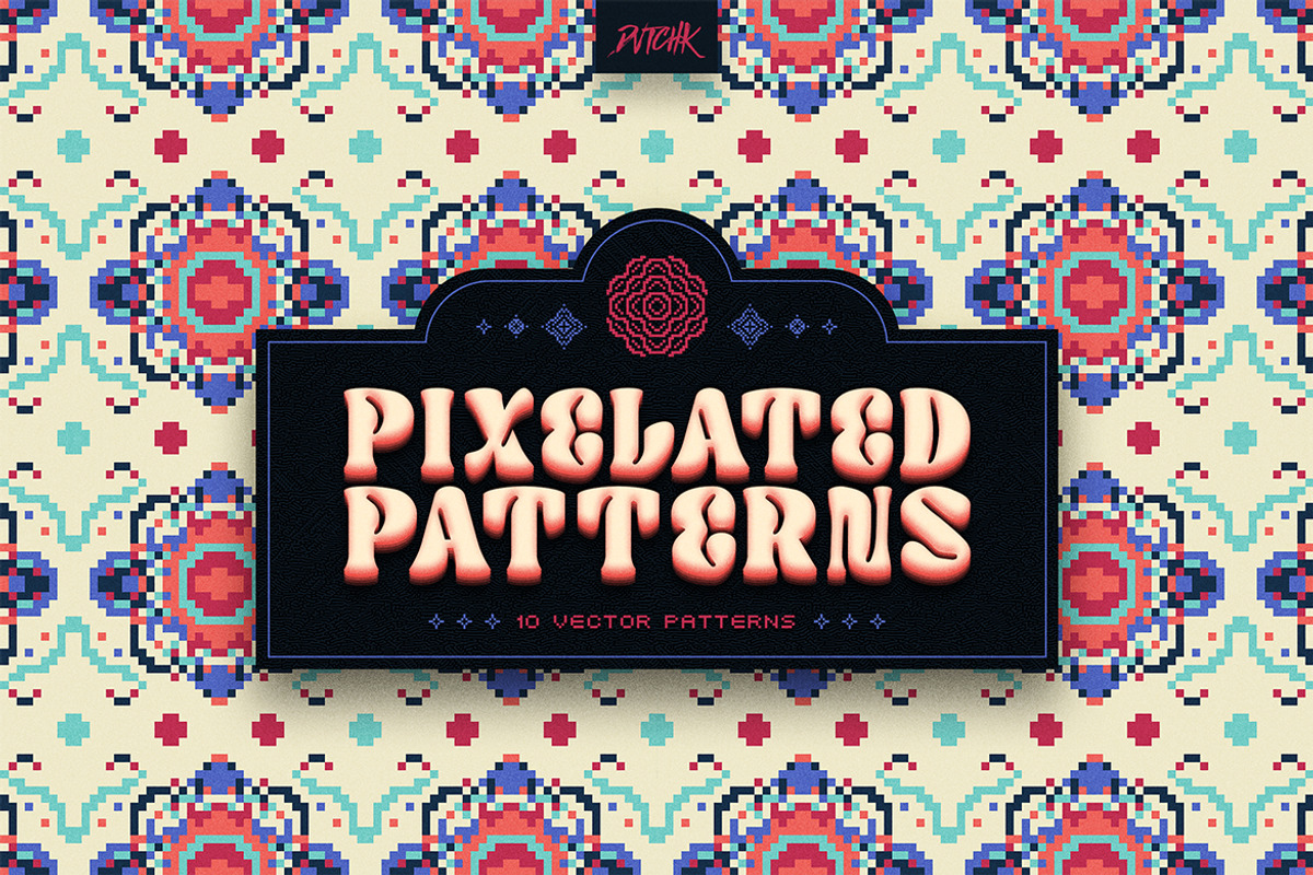 Pixel Mosaic Patterns | Vol. 09, a Pattern Graphic by dvtchk (Photo 7 of 10)