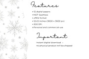 Silver Snowflakes Seamless, an Illustration by Mashimara (Thumbnail 4 of 5)