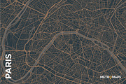 MAP SET - Blue/Bronze - 6 Maps, a Graphic by MetroMaps (Thumbnail 6 of 7)