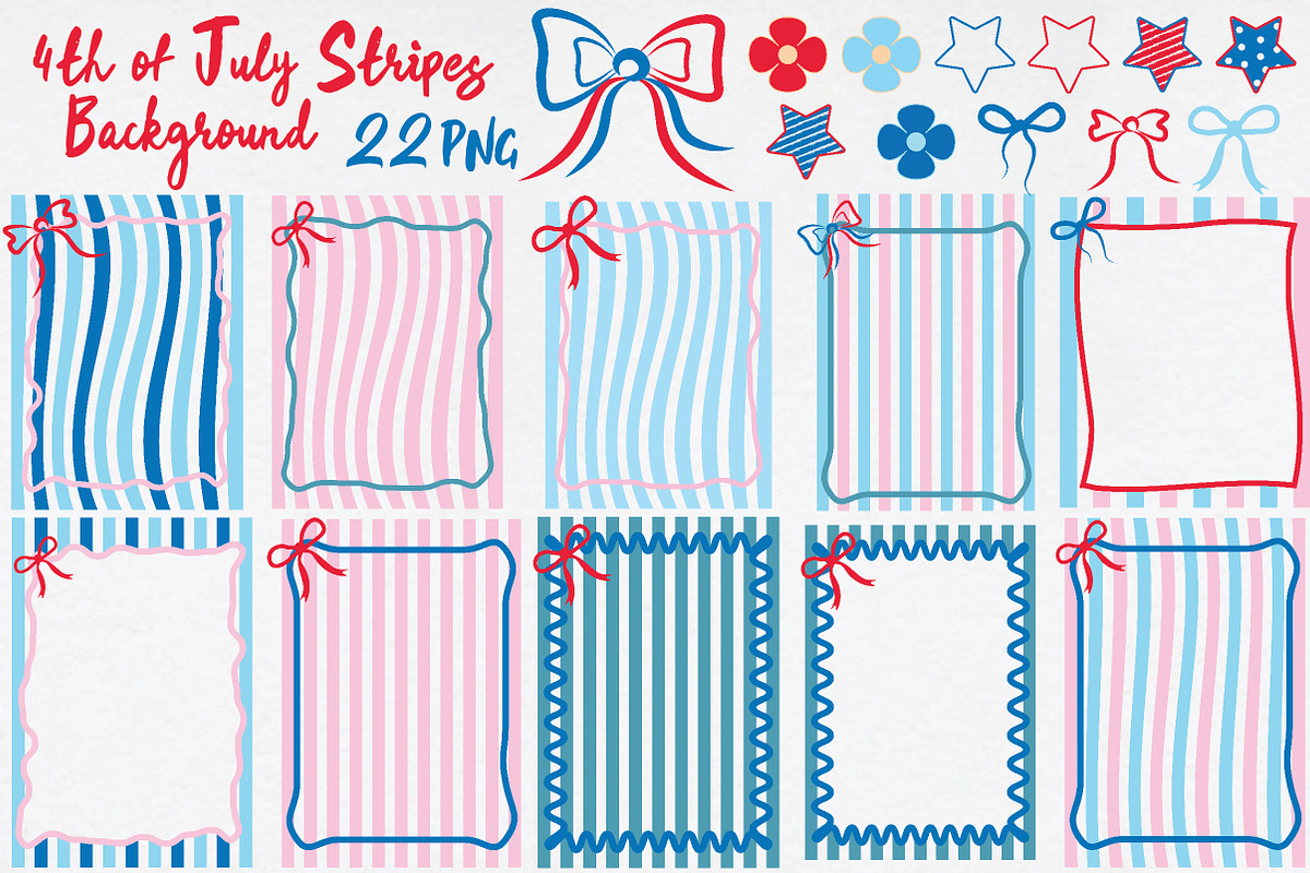 4th of July Stripes Background, a Seasonal Illustration by Daily.Designs (Photo 1 of 3)