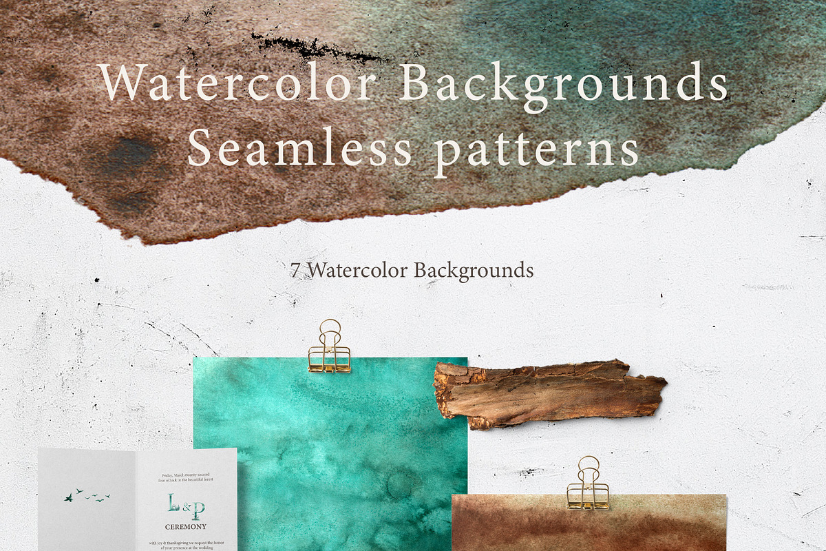 watercolor WOODLAND Collection, a Texture Illustration by Hadar Farfel (Photo 8 of 8)