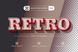 PSD Retro - Editable Text Effect