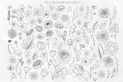 Garden Flowers Bundle Line Art SVG, a Decorative Illustration by Dervik Art Store (Thumbnail 3 of 10)