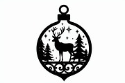 Christmas Laser Cut Ornament Bundle, a Graphic by musafir_fashion (Thumbnail 9 of 16)