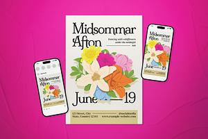 Midsommar Afton Event Flyer Set, a Flyer Template by The Good Store