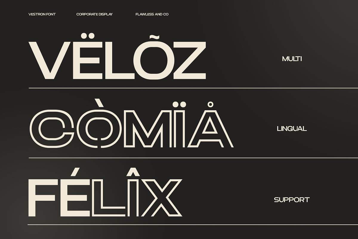 Vestron - Corporate Display Font, a Font by Flawless And Co (Photo 8 of 10)