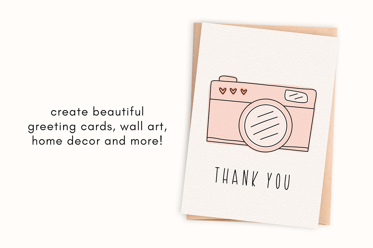 Pink camera clipart illustration, an Illustration by Allyson Johnson (Photo 2 of 3)