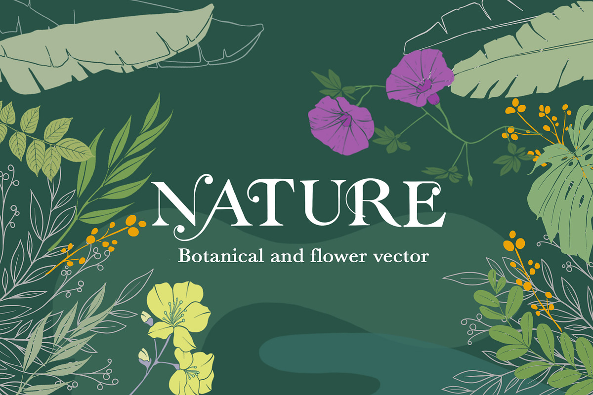Nature Leaves Flower and Mandala, a Decorative Illustration by Papatongartist (Photo 1 of 7)
