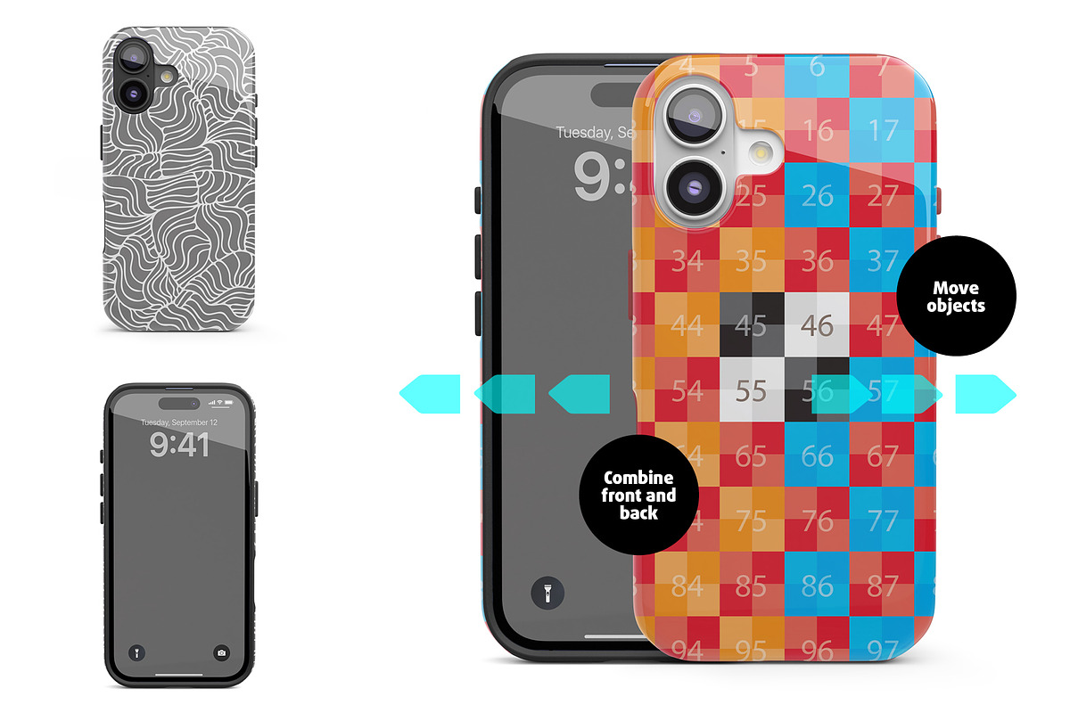 iPhone 16 Tough Case Mock-up, an iPhone Mockup by Colatudo Store (Photo 7 of 10)