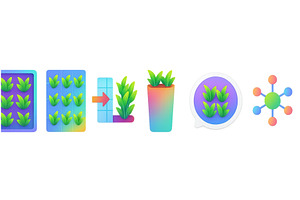 Colorful plant designs showcasing, an Object Illustration by ZinetroN