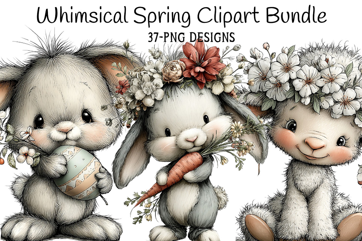 Whimsical Spring Clipart PNG, an Illustration by Daily.Designs (Photo 1 of 8)