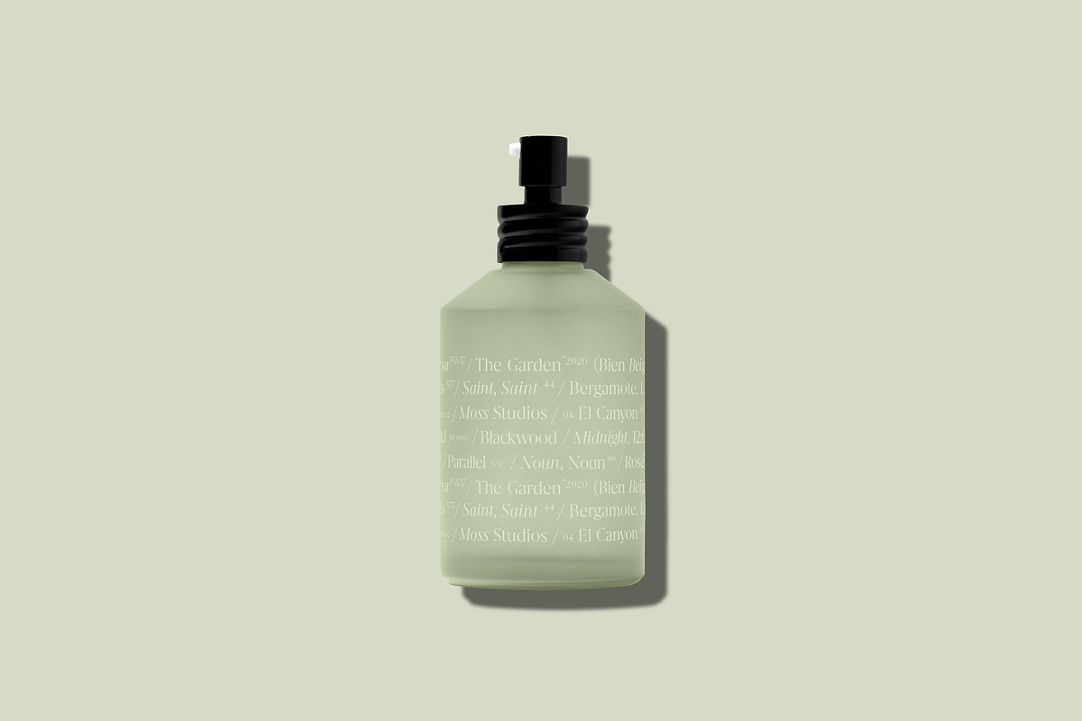 Frosted Spray Bottle Mockup, a Packaging Mockup by Copal (Photo 7 of 14)