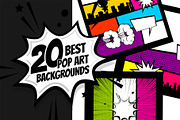 20 SET Comic Book Pop art background, an Illustration by Kapitosh (Thumbnail 1 of 3)