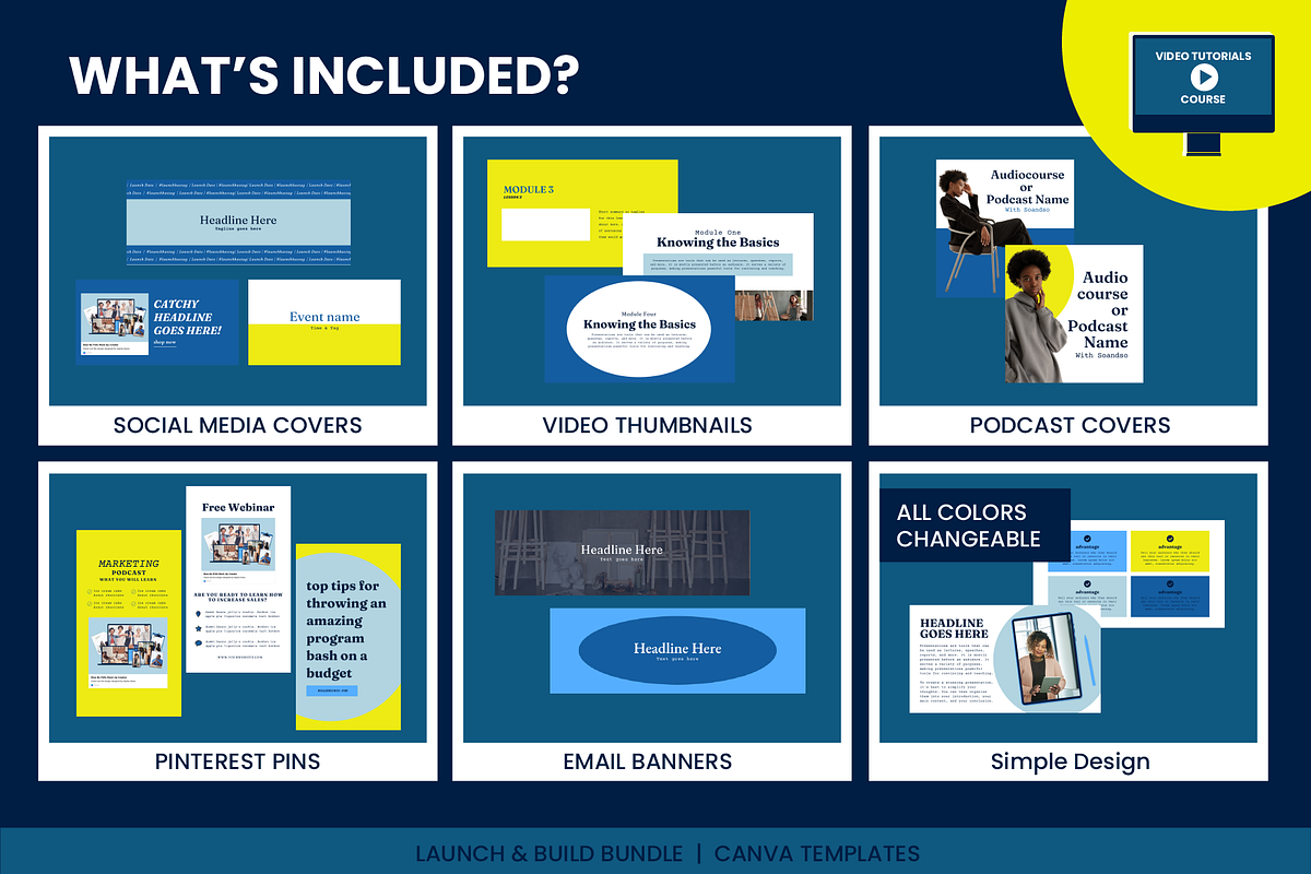 Simple Canva Branding Launch Bundle, a Social Media Template by WorkShy Studio (Photo 3 of 21)