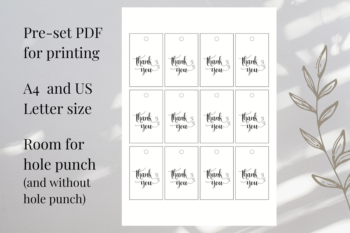 Printable Thank You Card, Minimalist, a Card Template by idArt (Photo 2 of 3)