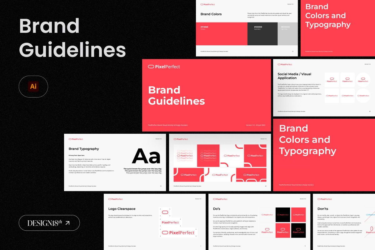 Ai / Brand Guidelines Template, a Presentation Template by Design18th (Photo 10 of 10)