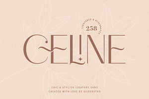 Celine - Chic Ligature Sans & Extras, a Sans Serif Font by SilverStag Type Foundry
