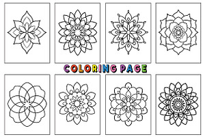 Simple Flower Mandala Coloring Book, an Arts & Entertainment Photo by Wow Magic