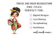 Spring Quirky Girl Clipart Bundle, an Illustration by DreamPrint404 (Thumbnail 7 of 7)