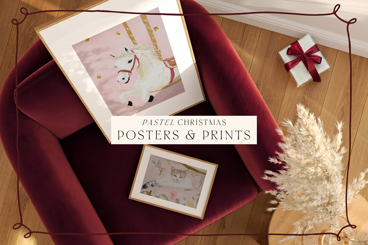 Pastel Christmas 100 Prints, a Background Graphic by Muse Artist (Photo 14 of 14)