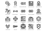 Bitcoin & Cryptocurrency Line Icons, an Icon by Flat Icons (Thumbnail 2 of 5)