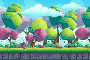 Natural landscape - futuristic trees, an Illustration by Nearbirds (Thumbnail 1 of 2)