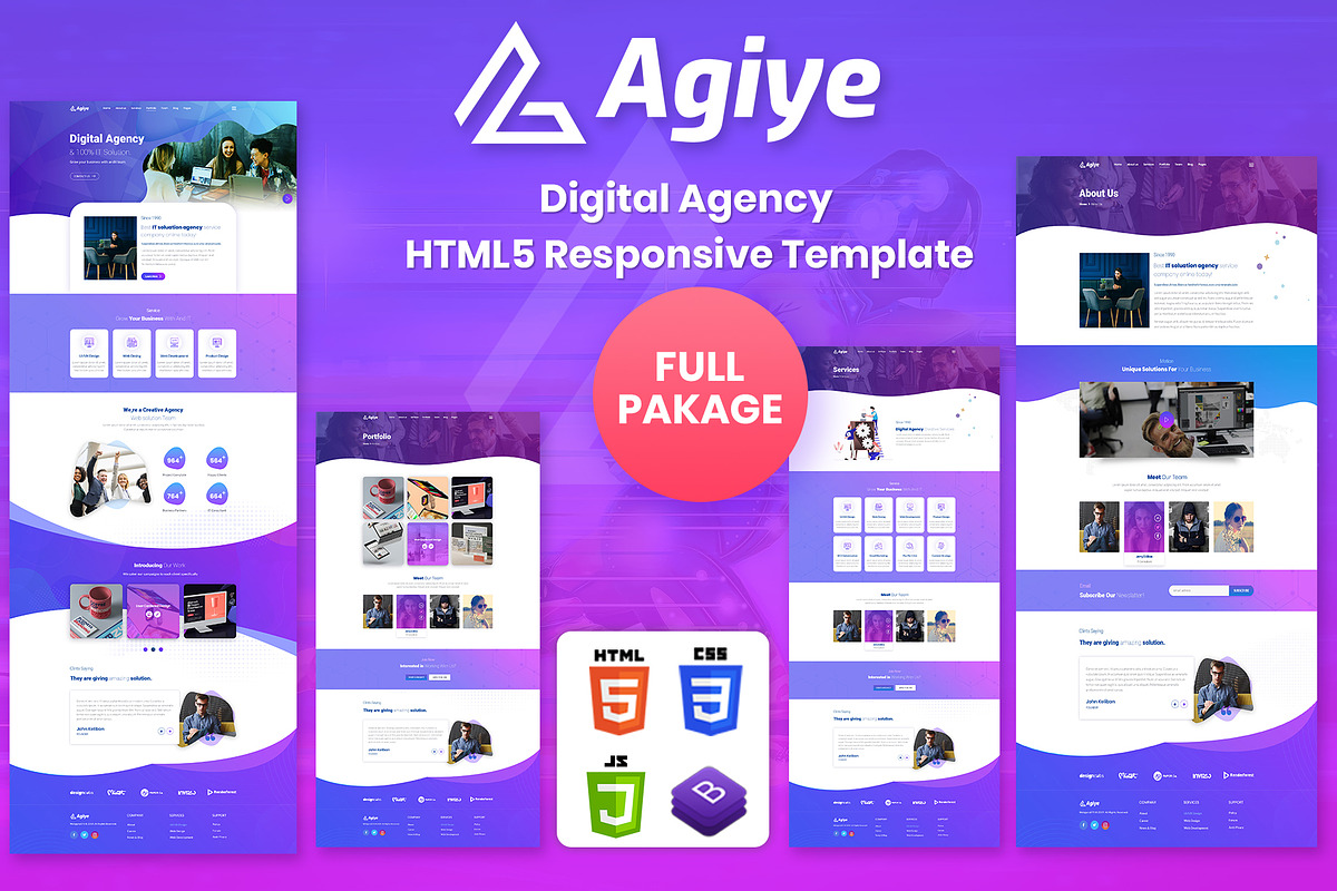 Agiye | Creative Digital Agency Html, a HTML Template by Andit themes