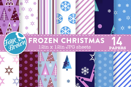 Frozen Christmas Digital Paper