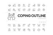 Coping Icon Set, an Outline Icon by Prosymbols (Thumbnail 1 of 5)